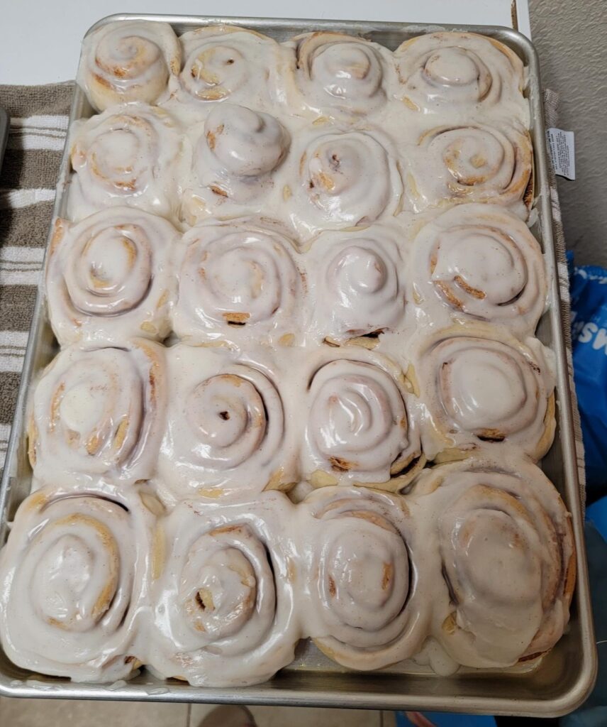 Cinnamon Rolls Recipe fresh out of the oven